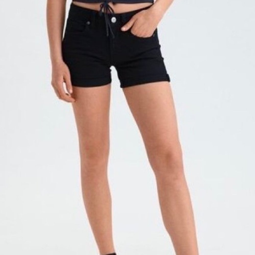 American Eagle Super Stretch Cuffed Denim Shorts